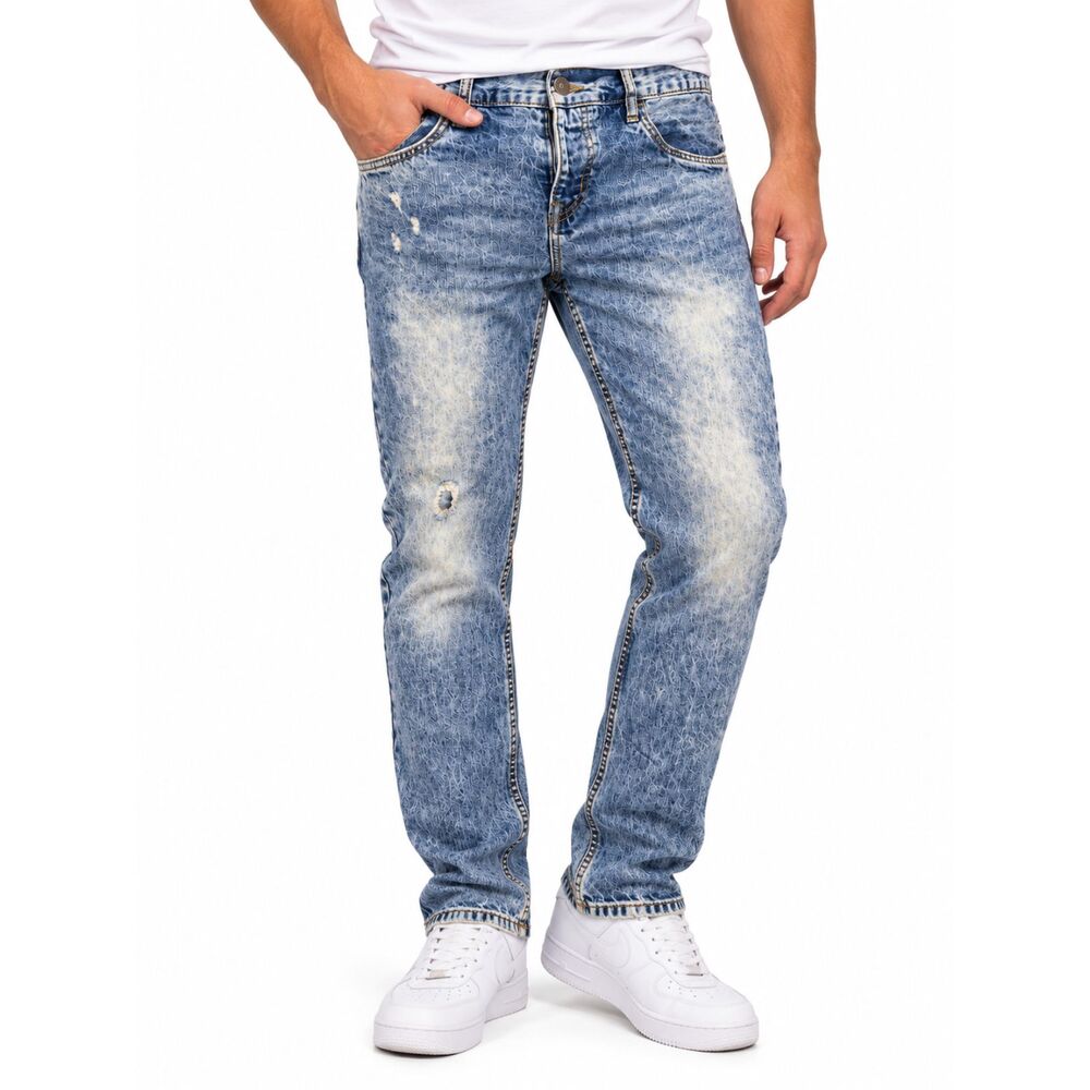 Aeropostale Men’s Bowery Slim Straight Acid Wash Jeans | 34x32